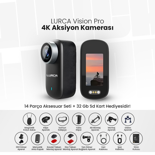 LURCA™ Vision Pro 4K Aksiyon Kamerası
