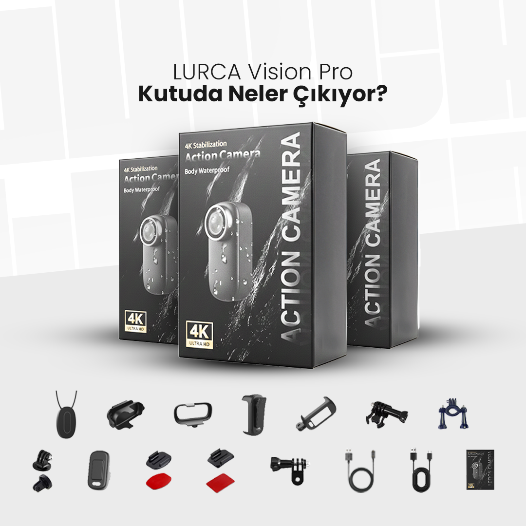 LURCA™ Vision Pro 4K Aksiyon Kamerası