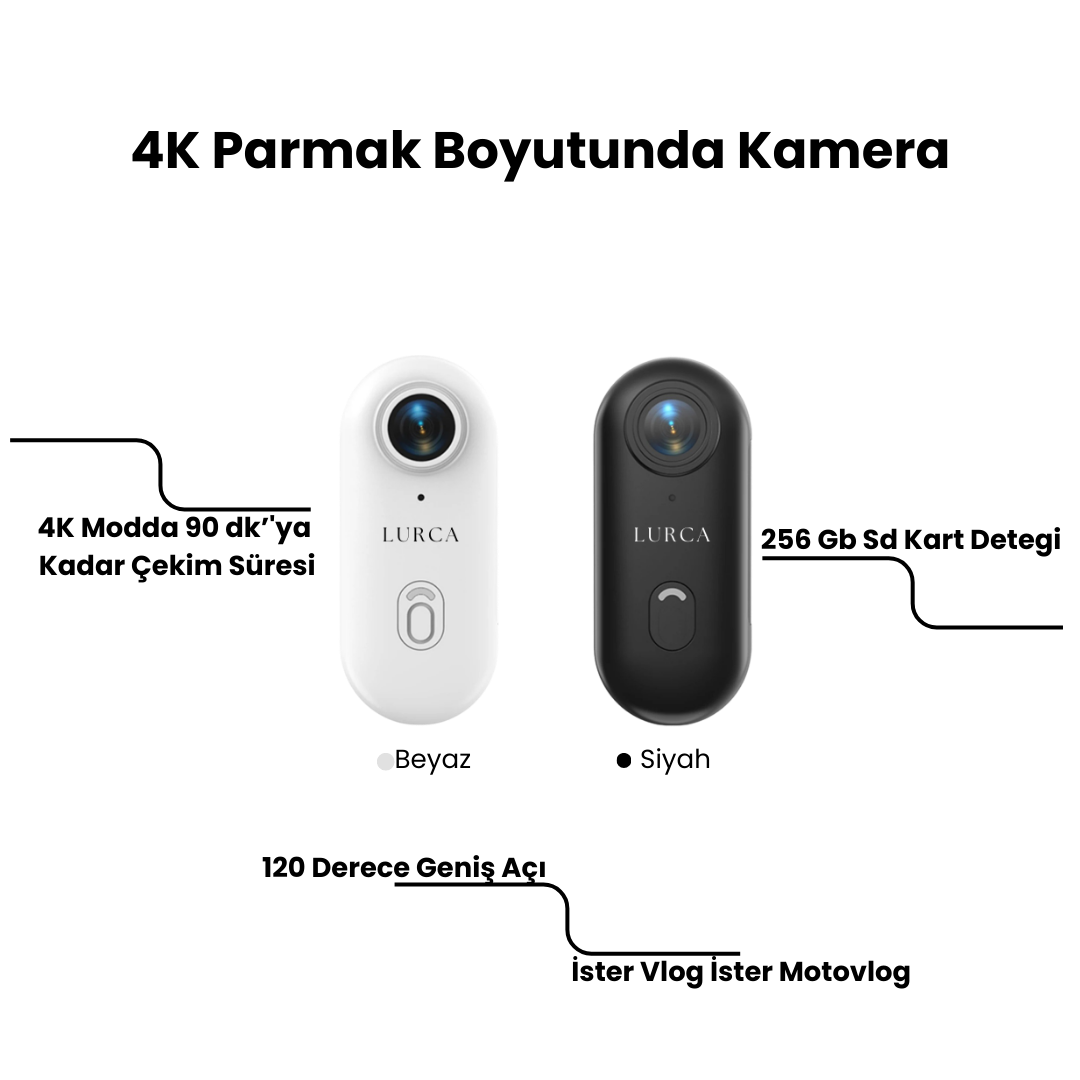 LURCA™ 4K Ultra HD Mini Aksiyon Kamerası