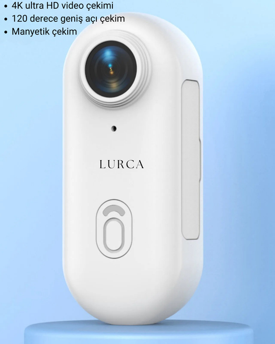 LURCA 4K Ultra HD Aksiyon Kamerası 🎥 – Manyetik, Hafif, Suya Dayanıklı!