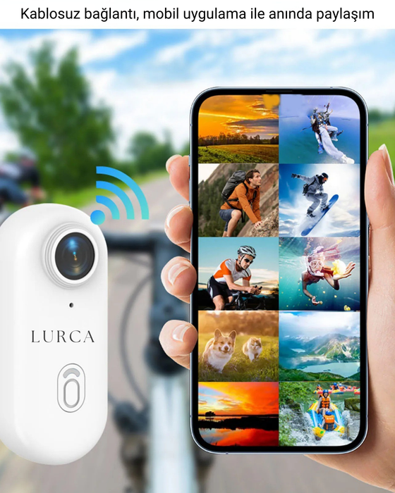LURCA 4K Ultra HD Aksiyon Kamerası 🎥 – Manyetik, Hafif, Suya Dayanıklı!