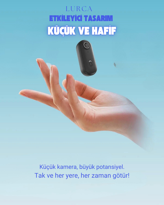 LURCA 4K Ultra HD Aksiyon Kamerası 🎥 – Manyetik, Hafif, Suya Dayanıklı!