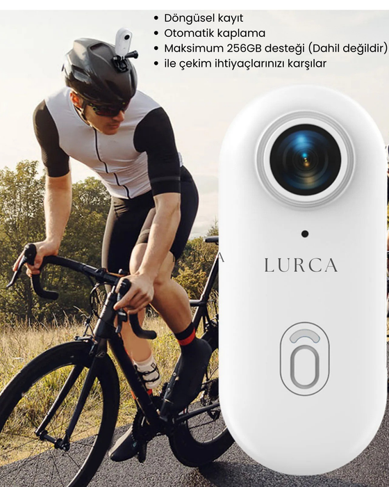 LURCA 4K Ultra HD Aksiyon Kamerası 🎥 – Manyetik, Hafif, Suya Dayanıklı!