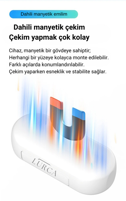 LURCA 4K Ultra HD Aksiyon Kamerası 🎥 – Manyetik, Hafif, Suya Dayanıklı!