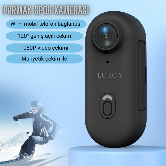 LURCA 4K Ultra HD Aksiyon Kamerası 🎥 – Manyetik, Hafif, Suya Dayanıklı!