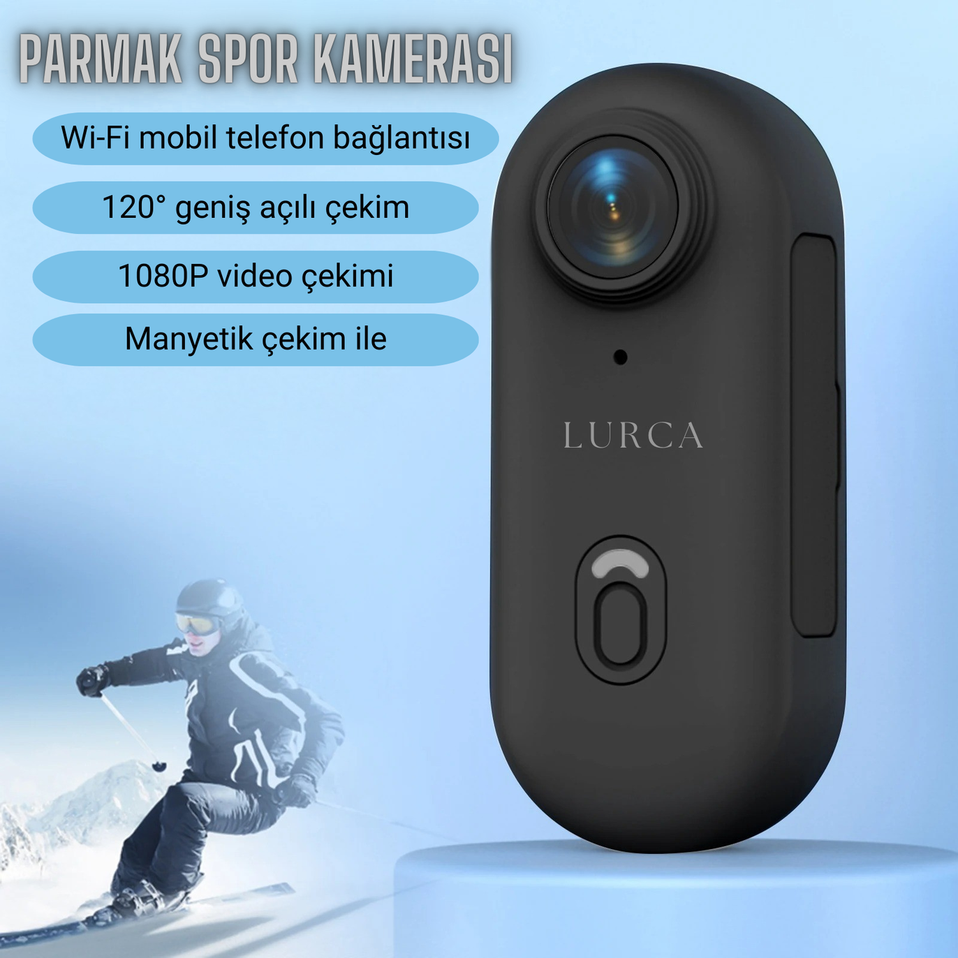 LURCA™ 4K Aksiyon Kamerası – Manyetik Montaj, 30m Su Geçirmezlik, Ultra Hafif & Taşınabilir!